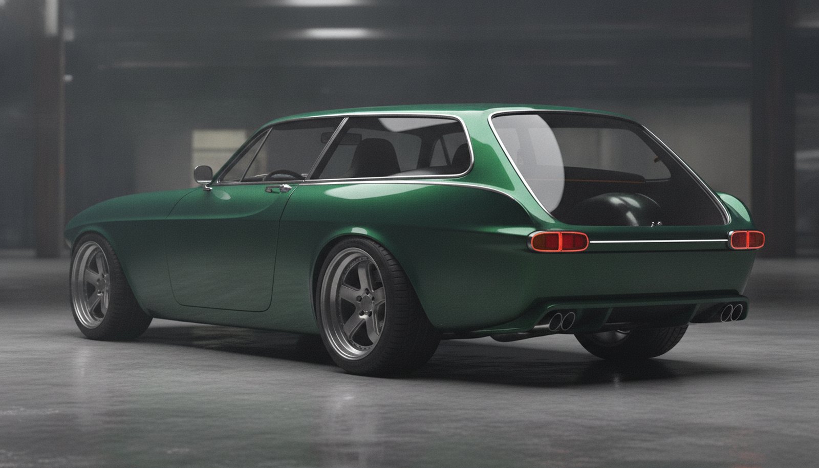 Volvo 1800ES restomod concept, rear three-quarter