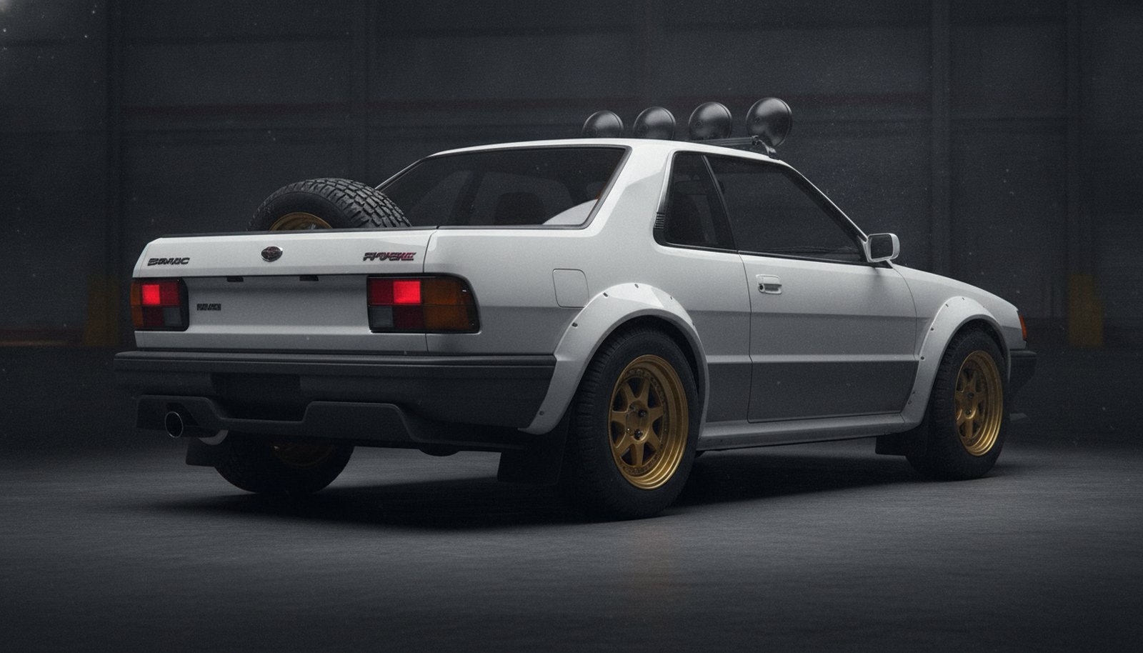 Subaru BRAT restomod concept, rear three-quarter