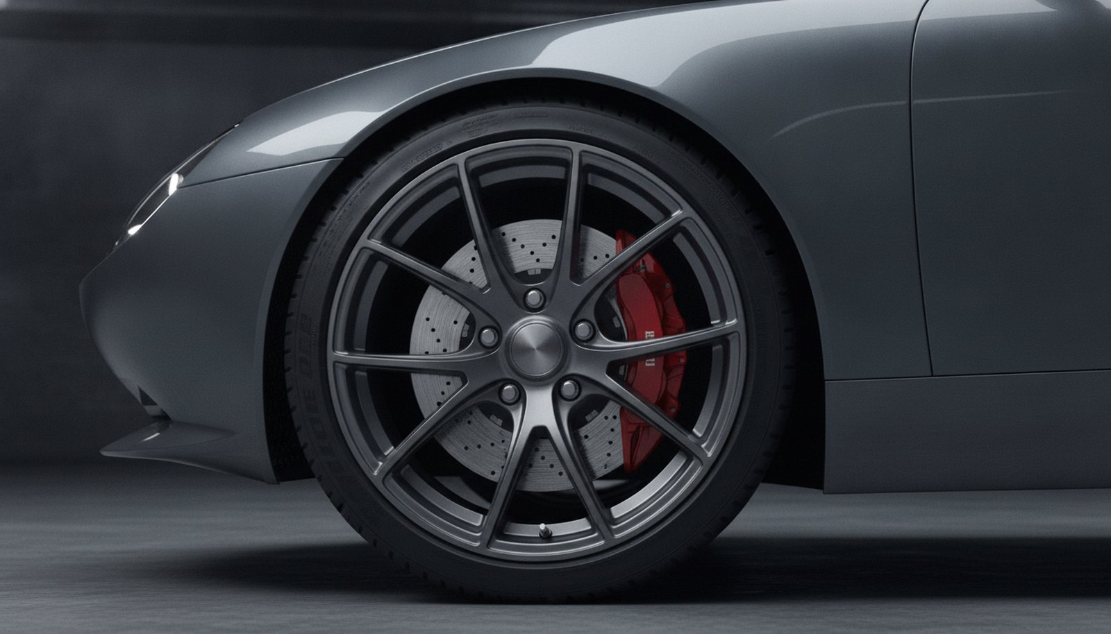 SAAB Sonett restomod concept, wheel and brake detail